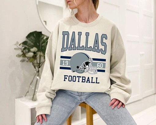 Dallas Football Sweatshirt, Vintage Retro NFL Shirt for Dallas Fans, NCAA Shirts