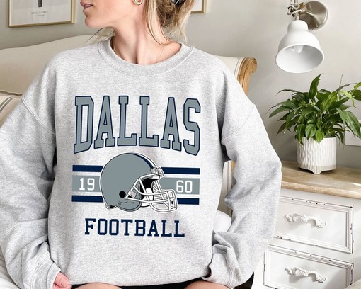 Dallas Football Sweatshirt, Vintage Retro NFL Shirt for Dallas Fans, NCAA Shirts - Image 2