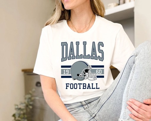 Dallas Football Sweatshirt, Vintage Retro NFL Shirt for Dallas Fans, NCAA Shirts - Image 3