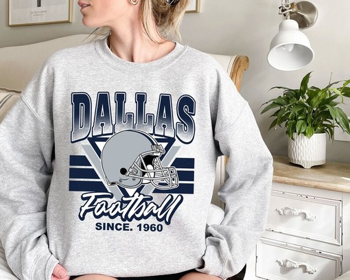 Dallas Football Team Sweatshirt, Retro NFL Football Shirt for Dallas Fans, NCAA Shirts for Men - Image 2