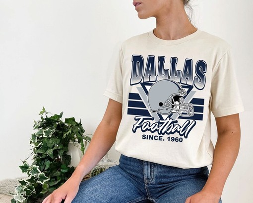 Dallas Football Team Sweatshirt, Retro NFL Football Shirt for Dallas Fans, NCAA Shirts for Men - Image 4
