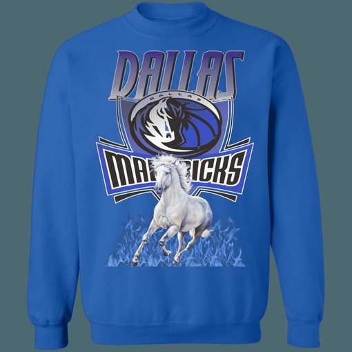 Dallas Mavericks Vintage NBA Vintage Sweatshirt Hoodie Shirt Must-Have for NBA Lovers - Image 2