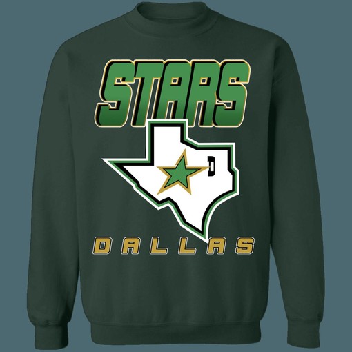 Dallas Stars Retro NHL Sweatshirt Hoodie TShirt Perfect for Hockey Enthusiasts - Image 2