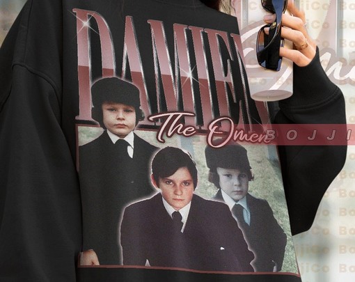 Damien, The Son of Satan Old 70s Film Retro Vintage Sweater for Horror Halloween Fans - Image 2