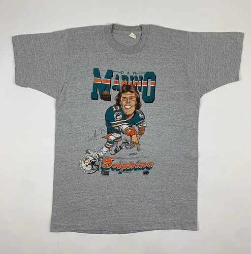 Dan Marino Miami Dolphins Vintage Style 80s Caricature Sweatshirt T-shirt - Ideal Gift for Fans - State University Shirt