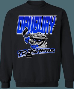 Danbury Trashers Retro UHL Hockey Crewneck Unisex Sweatshirt Hoodie Shirt Ideal for Hockey Enthusiasts