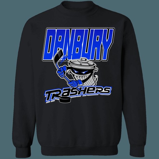 Danbury Trashers Retro UHL Hockey Crewneck Unisex Sweatshirt Hoodie Shirt Ideal for Hockey Enthusiasts