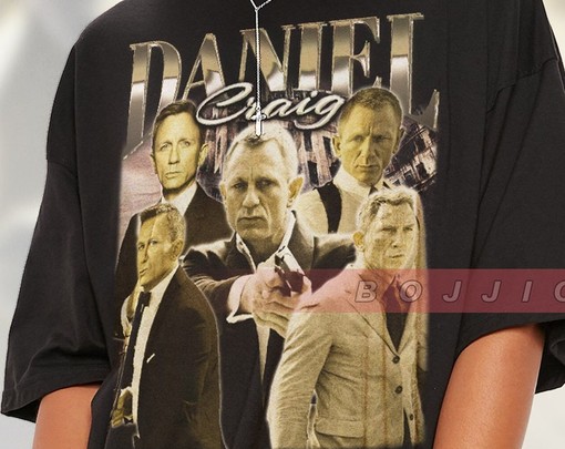 Daniel Craig Homage Vintage Vintage Casino Film T-Shirt for Women - Image 2