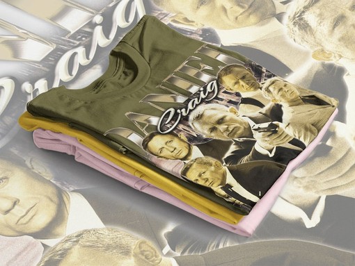 Daniel Craig Homage Vintage Vintage Casino Film T-Shirt for Women - Image 4