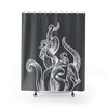 Dark Gray Octopus Tentacle Monster Print Shower Curtain - Add Eerie Charm to Your Bathroom