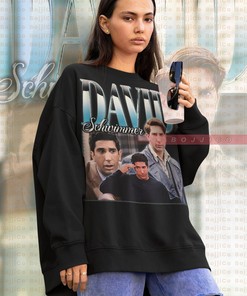 David Schwimmer Sweatshirt - Minimalist Movie Shirts for Men with Retro Style and Friends Cast