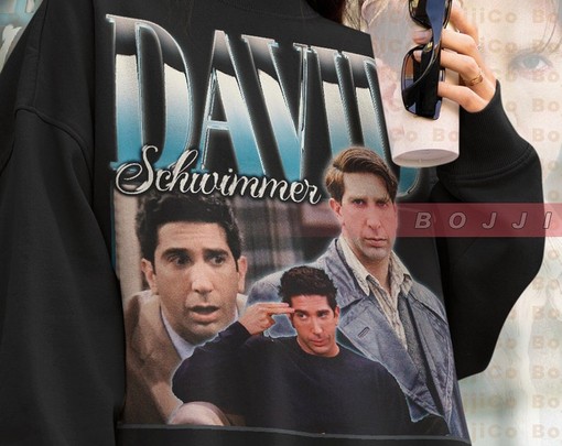 David Schwimmer Sweatshirt - Minimalist Movie Shirts for Men with Retro Style and Friends Cast - Image 4
