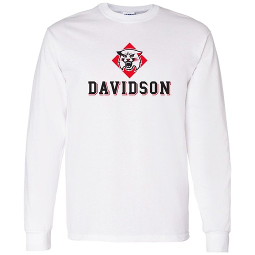 Davidson Wildcats Distressed Circle Logo NCAA University Shirt Sweatshirt Pullover Hoodie