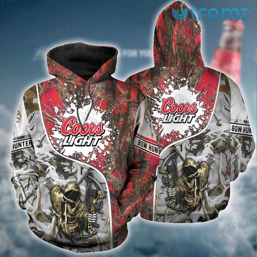 Death Budweiser Bow Hunter All Over Print 3D Hoodie - Beer Lovers Gift