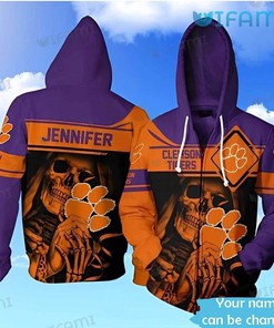 Death Skeleton Clemson Tigers 3D Hoodie All Over Print for Fans