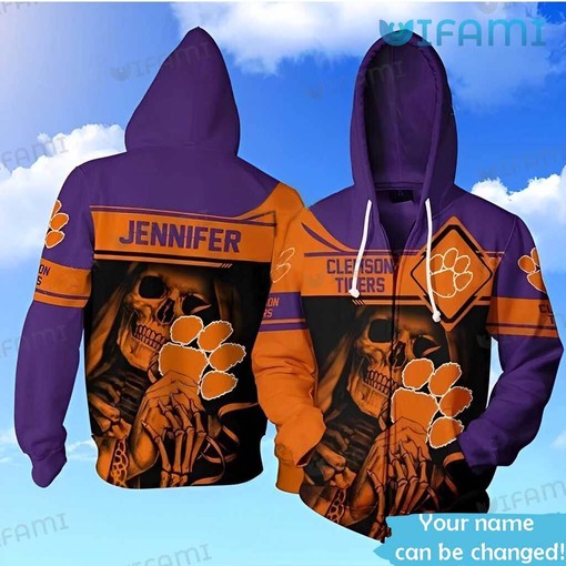 Death Skeleton Clemson Tigers 3D Hoodie All Over Print for Fans