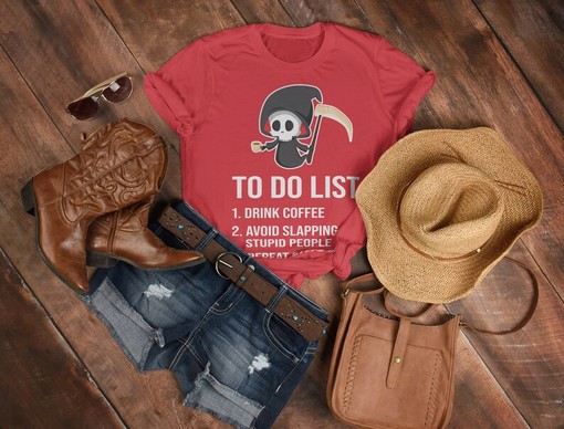 Death To Do List Unisex Graphic Tee - Funny Foodie Gift - Image 3