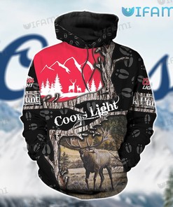 Deer Hunting Coors All Over Print 3D Hoodie with Personalized Name for Beer Lovers