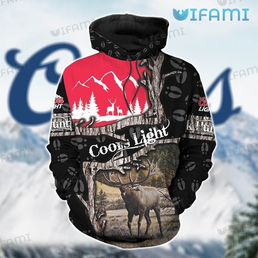 Deer Hunting Coors All Over Print 3D Hoodie with Personalized Name for Beer Lovers