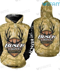 Deer Trophy Can All Over Print 3D Hoodie for Men - Beer Lovers Gift