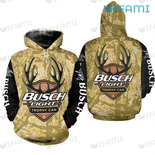 Deer Trophy Can All Over Print 3D Hoodie for Men - Beer Lovers Gift