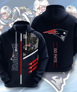 Defend Your Team with Custom Sport All Over Print Hoodie 3D for New England Patriots Fan with Bold Graphics