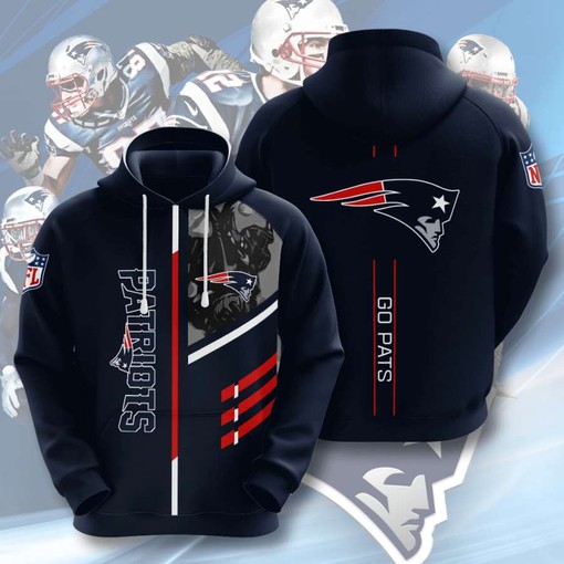 Defend Your Team with Custom Sport All Over Print Hoodie 3D for New England Patriots Fan with Bold Graphics