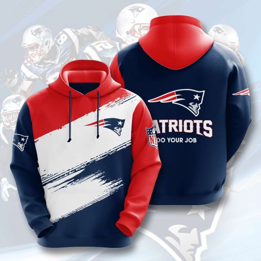 Defend Your Team with Custom Sport All Over Print Hoodie 3D for New England Patriots Fans with Striking Design