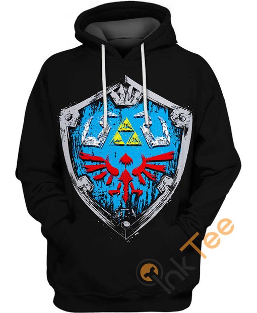 Defend the Kingdom with Legend of Zelda Hylian Shield All Over Print 3D Hoodie