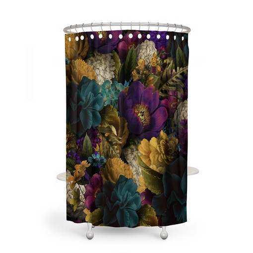 Delicate Romantic Floral Shower Curtain Set - Pretty Bath Set with Matching Towels and Mat for Romantic Bathroom Decor - Image 4