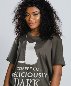 Deliciously Dark Cats and Coffee Lover Unisex Tee