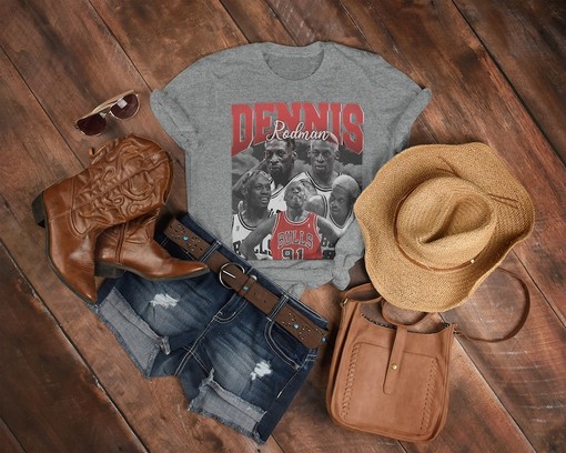 Dennis Rodman Homage Unisex T-shirt - Perfect Gift for Fans of Basketball Legends - Image 3