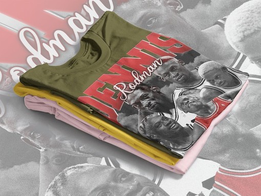 Dennis Rodman Homage Unisex T-shirt - Perfect Gift for Fans of Basketball Legends - Image 4