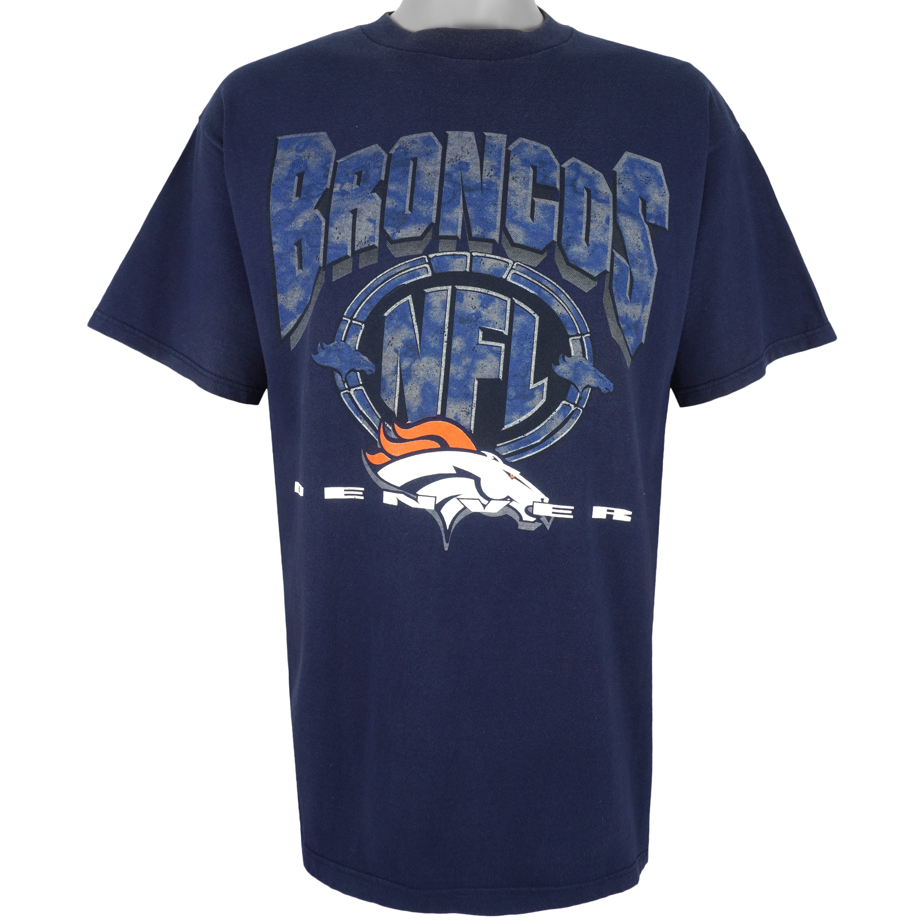 Denver Broncos Big Logo T-Shirt with 1990s Logo - Unisex Sport Sweatshirt Hoodie Gift, NCAA Shirts for Men and Women