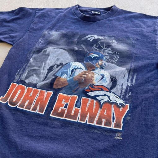 Denver Broncos John Elway Starter Vintage Sweatshirt T-shirt - Ideal Gift for NFL & State University Shirt Fans - Image 2