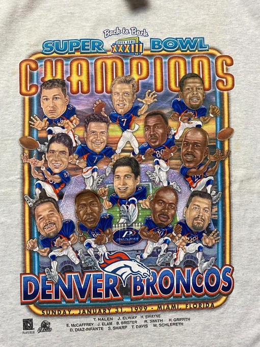 Denver Broncos Superbowl 1999 Vintage Style Sweatshirt T-shirt - Ideal Gift for Fans - American University Shirt - Image 2