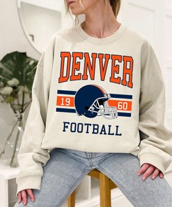 Denver Football Sweatshirt, Vintage Retro NFL Shirt for Denver Fans, Sport Shirts Men