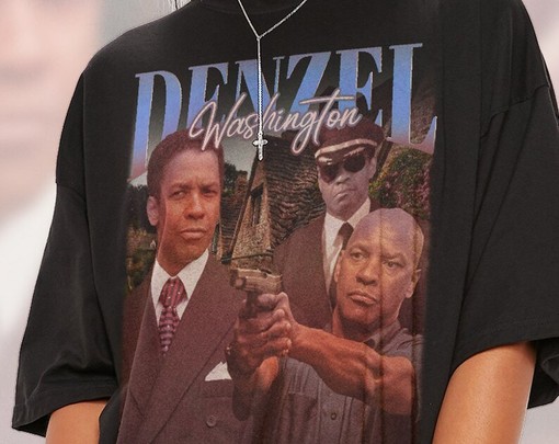 Denzel Washington Vintage Retro Unisex Shirt - Perfect for Fans of Hollywood Hero - Image 2