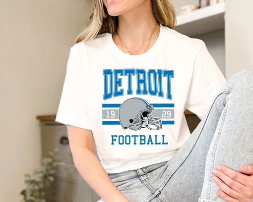 Detroit Football Sweatshirt, Vintage Retro NFL Shirt for Detroit Fans, NCAA Shirts - Image 3
