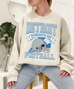 Detroit Football Team Sweatshirt, Retro NFL Football Shirt for Detroit Fans, NCAA Shirts