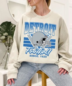 Detroit Football Team Sweatshirt, Vintage Retro NFL Shirt for Detroit Fans, NCAA Shirts for Men