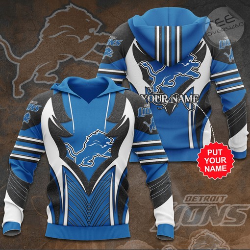 Detroit Lions 3D Hoodie for NFL Fans with Custom Prints