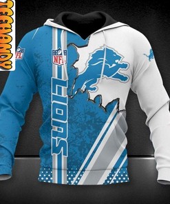 Detroit Lions 3D Hoodie with All-Over Prints and Graphics for NFL Fans