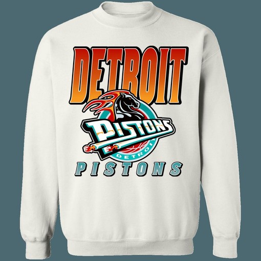 Detroit Pistons GRADIENT Retro NBA Sweatshirt Hoodie Shirt for Fans