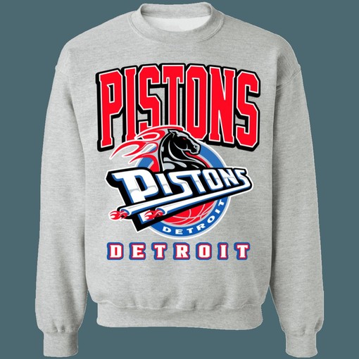 Detroit Pistons HORSE Retro Remix NBA Sweatshirt Hoodie Shirt for Fans - Image 2