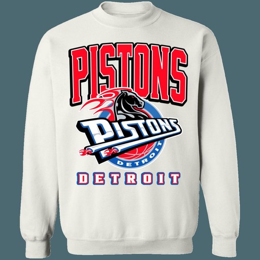 Detroit Pistons HORSE Retro Remix NBA Sweatshirt Hoodie Shirt for Fans - Image 4