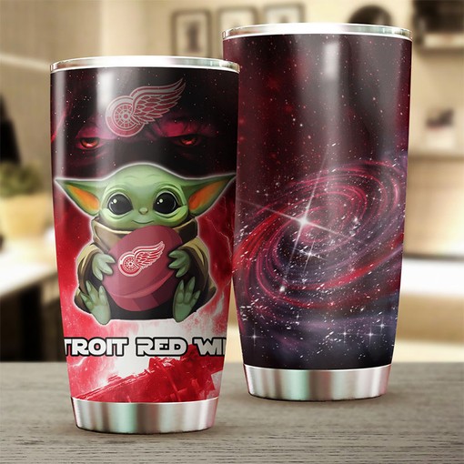 Detroit Red Wings NHL Tumbler Baby Yoda Design Tumbler for Mom NHL Fans - Image 2