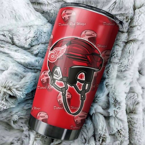 Detroit Red Wings NHL Tumbler with Funny Dog Design - Custom Drinkware for Fans - Image 2