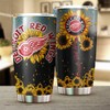 Detroit Red Wings NHL Tumbler with Sunflower Design - Perfect for Fans