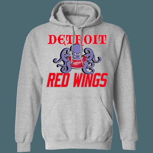 Detroit Red Wings OCTOPUS Retro NHL Hoodie Sweatshirt Sport Shirt for Girls - Image 4